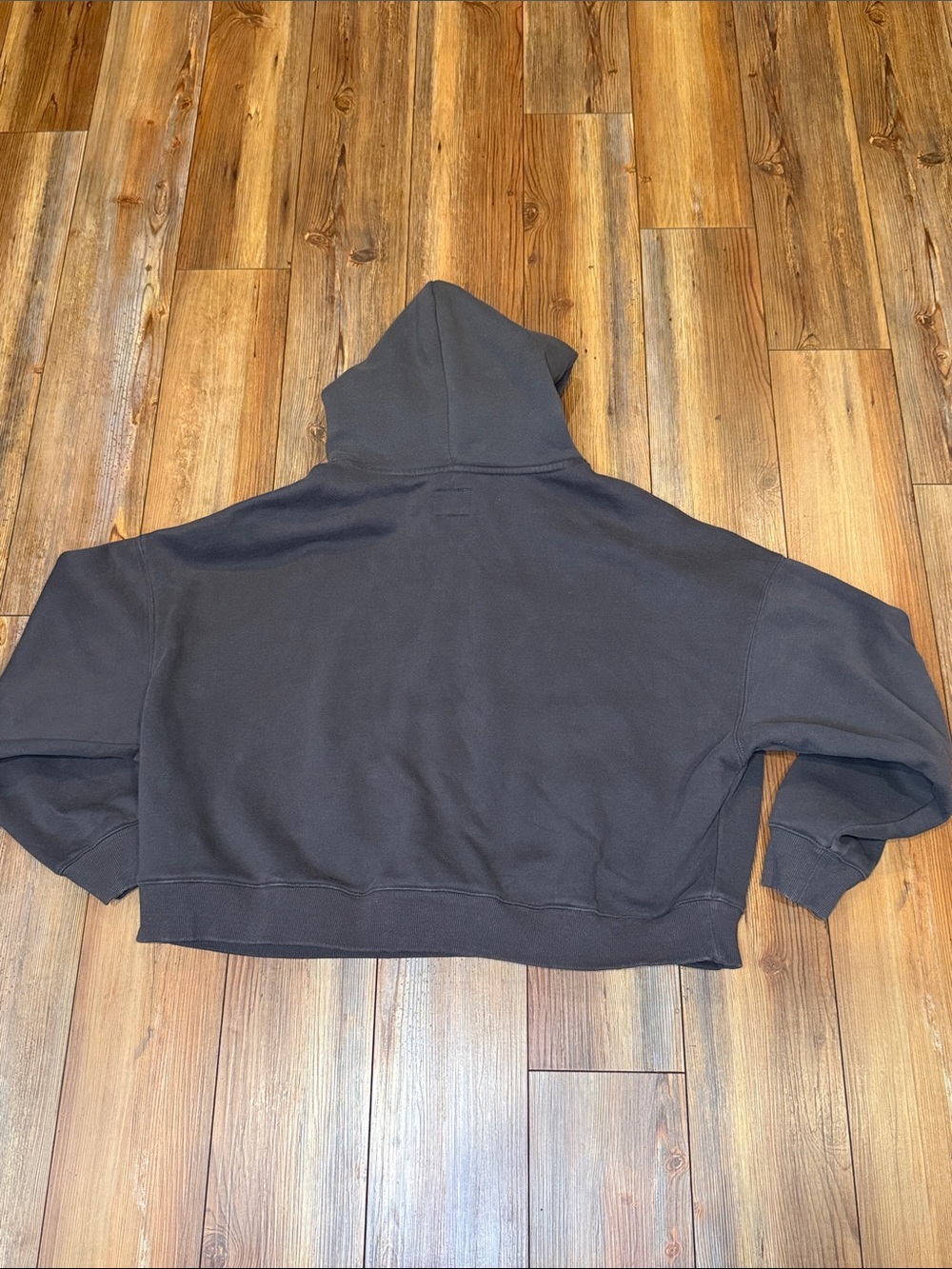 Soul On Fire Graphic Cropped Hoodie Sweatshirt - Charcoal Size Medium - Picture 7 of 7